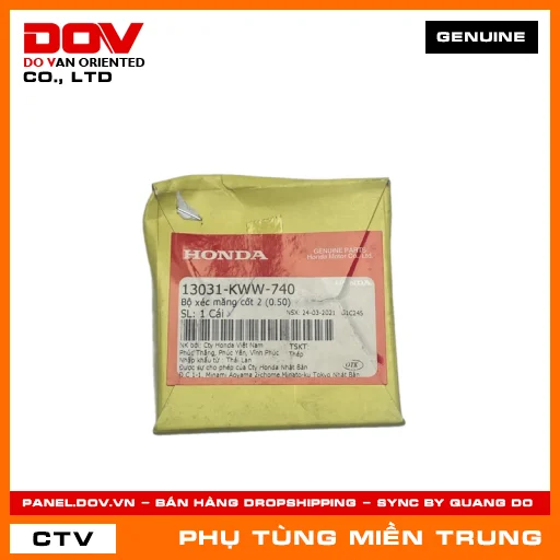 BỘ XÉC MĂNG CỐT 2 (0.50) HONDA CHÍNH HÃNG (MÃ: 13031KWW740) — 13031KWW740