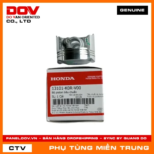 BỘ PISTON TIÊU CHUẨN HONDA CHÍNH HÃNG (MÃ: 13101K0RV00) — 13101K0RV00