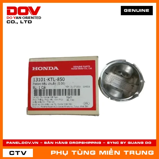 PISTON TIÊU CHUẨN (0.00) HONDA CHÍNH HÃNG (MÃ: 13101KTL850) — 13101KTL850