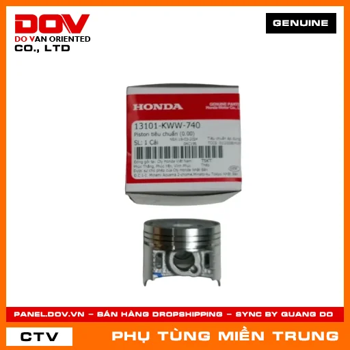 PISTON TIÊU CHUẨN (0.00) HONDA CHÍNH HÃNG (MÃ: 13101KWW740) — 13101KWW740