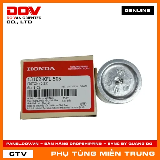 PISTON (0.25) HONDA CHÍNH HÃNG (MÃ: 13102KFL505) — 13102KFL505
