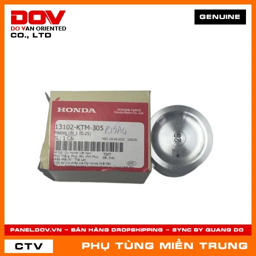 PISTON CỐT 1 (0.25) HONDA CHÍNH HÃNG (MÃ: 13102KTM305) — 13102KTM305