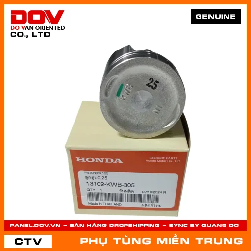 PISTON CỐT 1 (0.25) HONDA CHÍNH HÃNG (MÃ: 13102KWB305) — 13102KWB305