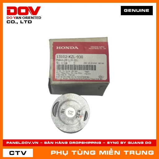 PISTON CỐT 1 (0.25) HONDA CHÍNH HÃNG (MÃ: 13102KZL930) — 13102KZL930