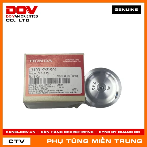 PISTON CỐT 2(0.25) HONDA CHÍNH HÃNG (MÃ: 13103KYZ901) — 13103KYZ901