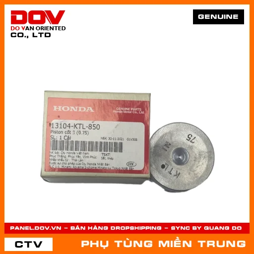 PISTON CỐT 3 (0.75) HONDA CHÍNH HÃNG (MÃ: 13104KTL850) — 13104KTL850