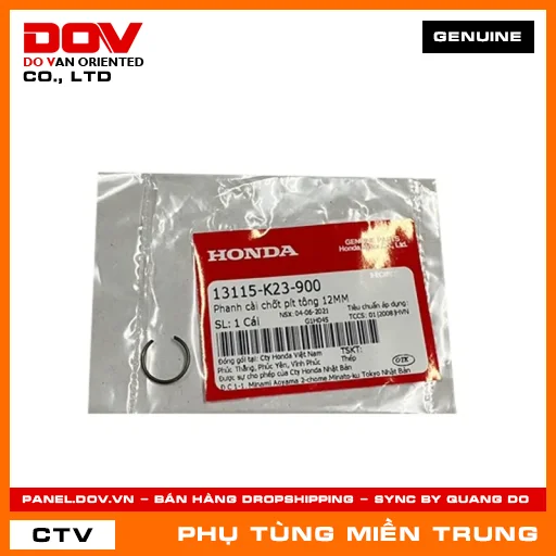 PHANH CÀI CHỐT PÍT TÔNG 12MM HONDA CHÍNH HÃNG (MÃ: 13115K23900) — 13115K23900
