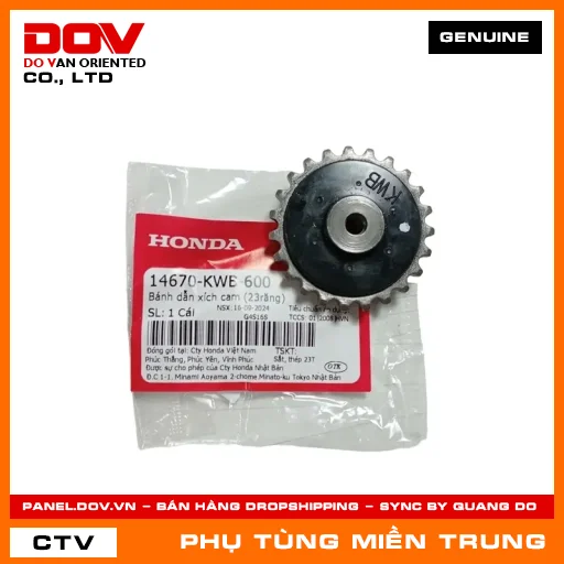 BÁNH DẪN XÍCH CAM (23RĂNG) HONDA CHÍNH HÃNG (MÃ: 14670KWB600) — 14670KWB600
