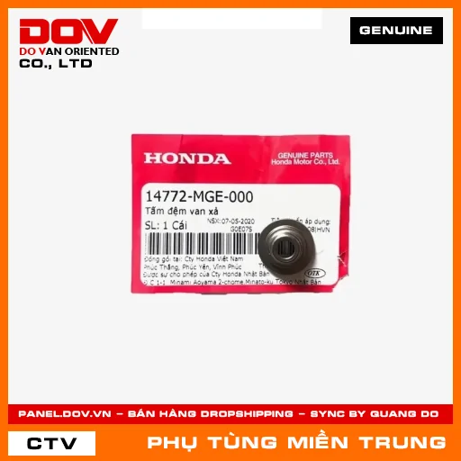 TẤM ĐỆM VAN XẢ HONDA CHÍNH HÃNG (MÃ: 14772MGE000) — 14772MGE000