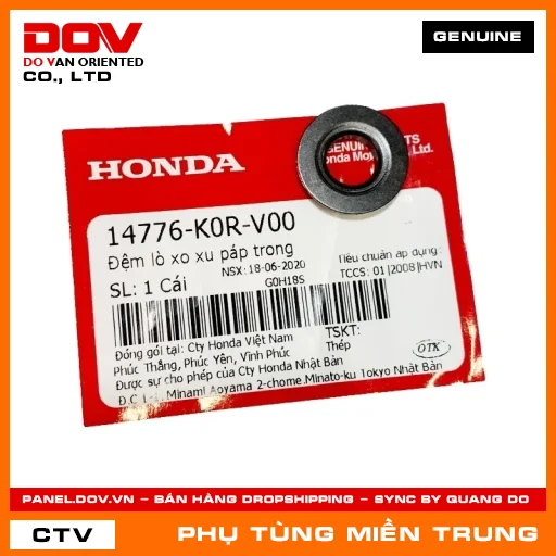ĐỆM LÒ XO XU PÁP TRONG HONDA CHÍNH HÃNG (MÃ: 14776K0RV00) — 14776K0RV00