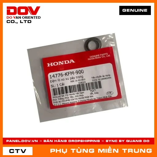 ĐỆM LÒ XO XU PÁP TRONG HONDA CHÍNH HÃNG (MÃ: 14776KFM900) — 14776KFM900