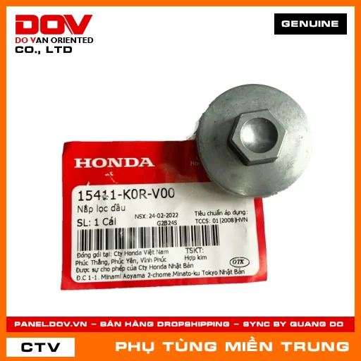 NẮP LỌC DẦU HONDA CHÍNH HÃNG (MÃ: 15411K0RV00) — 15411K0RV00