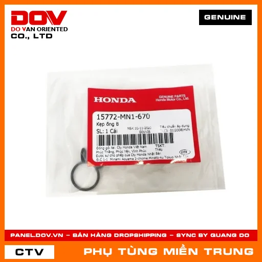 KẸP ỐNG B HONDA CHÍNH HÃNG (MÃ: 15772MN1670) — 15772MN1670