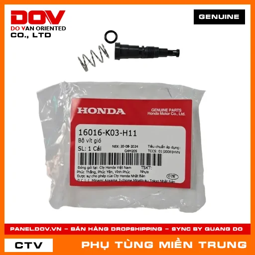 BỘ VÍT GIÓ HONDA CHÍNH HÃNG (MÃ: 16016K03H11) — 16016K03H11