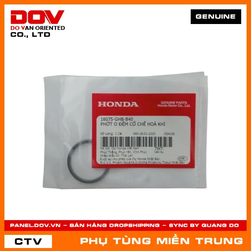 PHỚT O ĐỆM CỔ CHẾ HOÀ KHÍ HONDA CHÍNH HÃNG (MÃ: 16075GHBB40) — 16075GHBB40