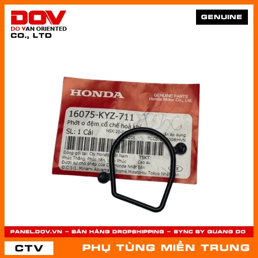 PHỚT O ĐỆM CỔ CHẾ HOÀ KHÍ HONDA CHÍNH HÃNG (MÃ: 16075KYZ711) — 16075KYZ711