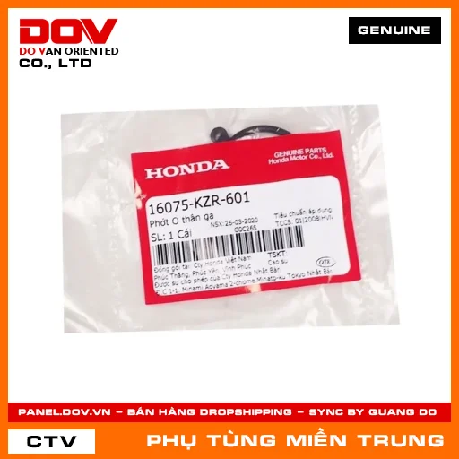 PHỚT O THÂN GA HONDA CHÍNH HÃNG (MÃ: 16075KZR601) — 16075KZR601