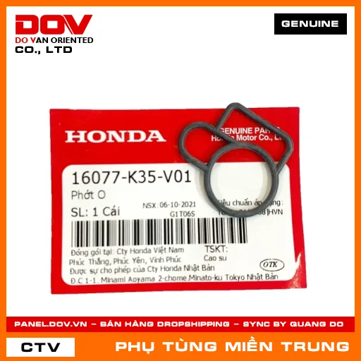 PHỚT O HONDA CHÍNH HÃNG (MÃ: 16077K35V01) — 16077K35V01