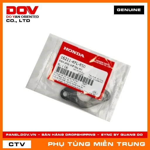 ĐỆM PHÍP CHẾ HÒA KHÍ HONDA CHÍNH HÃNG (MÃ: 16211KFL850) — 16211KFL850
