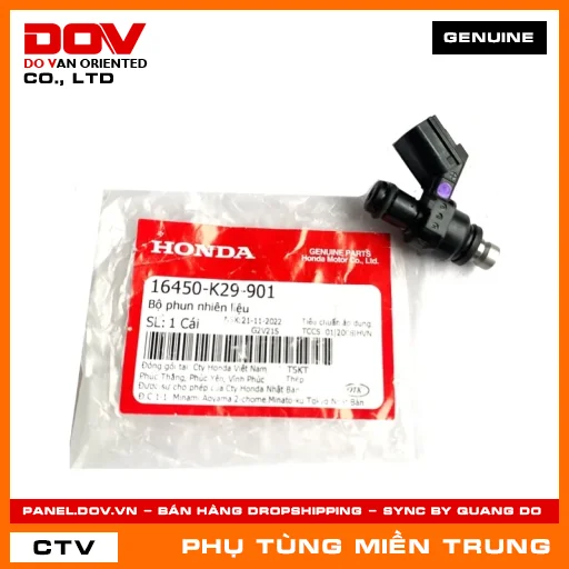 BỘ PHUN NHIÊN LIỆU HONDA CHÍNH HÃNG (MÃ: 16450K29901) — 16450K29901