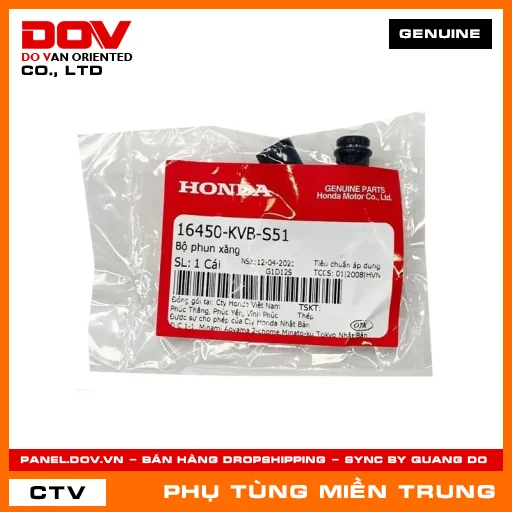 BỘ PHUN NHIÊN LIỆU HONDA CHÍNH HÃNG (MÃ: 16450KVBS51) — 16450KVBS51