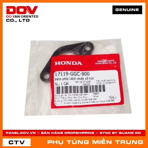 ĐỆM PHÍP CÁCH NHIỆT CỔ HÚT HONDA CHÍNH HÃNG (MÃ: 17119GGC900) — 17119GGC900