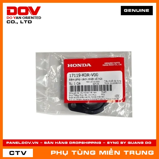 ĐỆM PHÍP CÁCH NHIỆT CỔ HÚT HONDA CHÍNH HÃNG (MÃ: 17119K0RV00) — 17119K0RV00