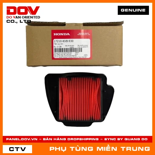 TẤM LỌC KHÍ HONDA CHÍNH HÃNG (MÃ: 17210KVB930) — 17210KVB930