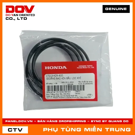 GIOĂNG BAO KÍN BẦU LỌC KHÍ HONDA CHÍNH HÃNG (MÃ: 17213KZR600) — 17213KZR600