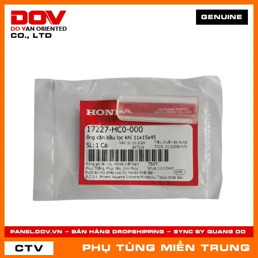 ỐNG CẶN BẦU LỌC KHÍ 11X15X45 HONDA CHÍNH HÃNG (MÃ: 17227HC0000) — 17227HC0000