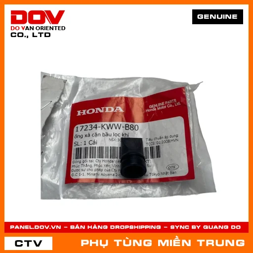 ỐNG XẢ CẶN BẦU LỌC KHÍ HONDA CHÍNH HÃNG (MÃ: 17234KWWB80) — 17234KWWB80