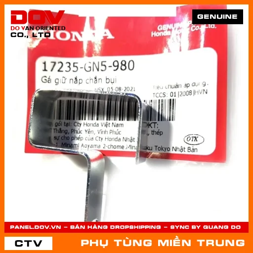 GÁ GIỮ NẮP CHẮN BỤI HONDA CHÍNH HÃNG (MÃ: 17235GN5980) — 17235GN5980