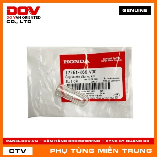 ỐNG XẢ CẶN BẦU LỌC KHÍ HONDA CHÍNH HÃNG (MÃ: 17261K66V00) — 17261K66V00