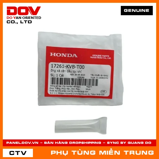 ỐNG XẢ CẶN BẦU LỌC KHÍ HONDA CHÍNH HÃNG (MÃ: 17261KVBT00) — 17261KVBT00