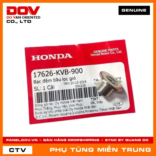 BẠC ĐỆM BẦU LỌC GIÓ HONDA CHÍNH HÃNG (MÃ: 17626KVB900) — 17626KVB900
