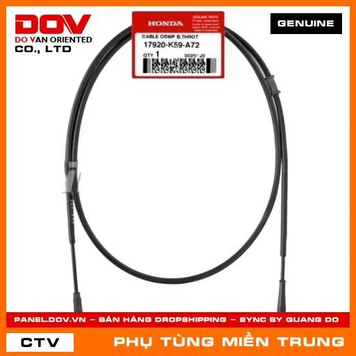 DÂY GA B HONDA CHÍNH HÃNG (MÃ: 17920K59A72) — 17920K59A72