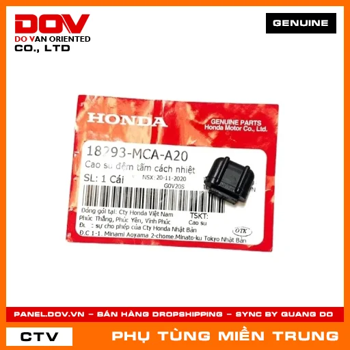 CAO SU ĐỆM TẤM CÁCH NHIỆT HONDA CHÍNH HÃNG (MÃ: 18293MCAA20) — 18293MCAA20