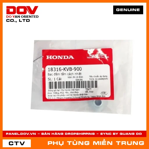 BẠC ĐỆM TẤM CÁCH NHIỆT HONDA CHÍNH HÃNG (MÃ: 18316KVB900) — 18316KVB900
