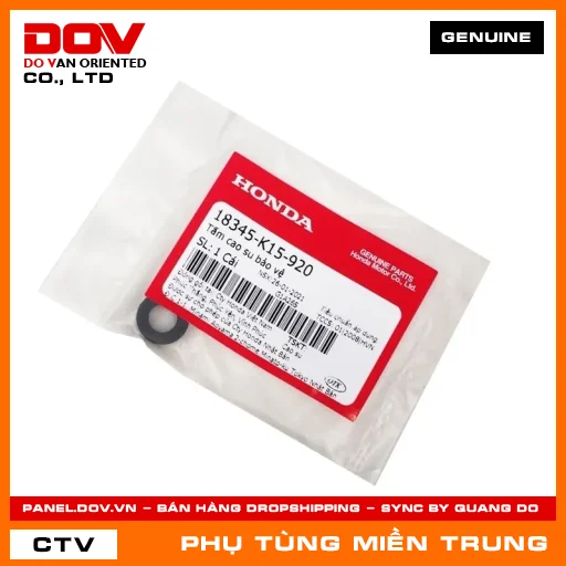 TẤM CAO SU BẢO VỆ HONDA CHÍNH HÃNG (MÃ: 18345K15920) — 18345K15920