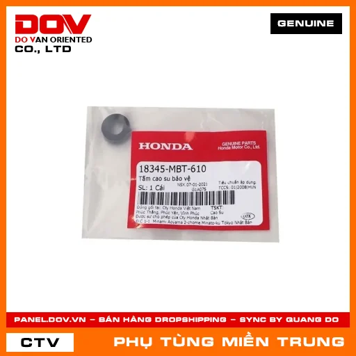 TẤM CAO SU BẢO VỆ HONDA CHÍNH HÃNG (MÃ: 18345MBT610) — 18345MBT610