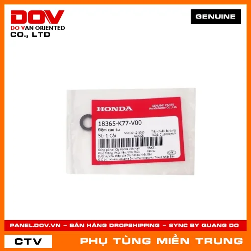 ĐỆM CAO SU HONDA CHÍNH HÃNG (MÃ: 18365K77V00) — 18365K77V00