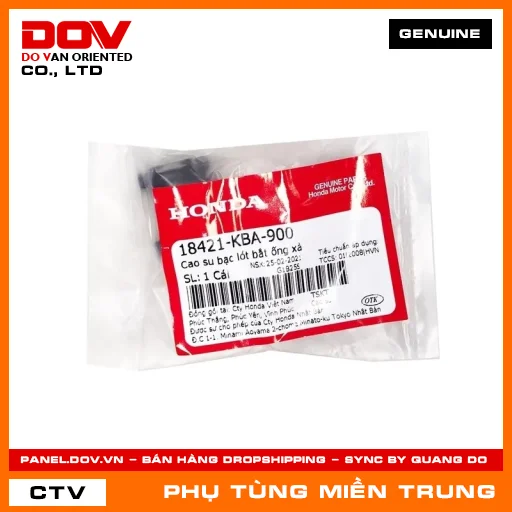 CAO SU BẠC LÓT BẮT ỐNG XẢ HONDA CHÍNH HÃNG (MÃ: 18421KBA900) — 18421KBA900