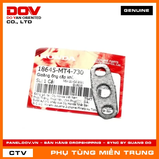 GIOĂNG ỐNG CẤP KHÍ HONDA CHÍNH HÃNG (MÃ: 18645MT4730) — 18645MT4730