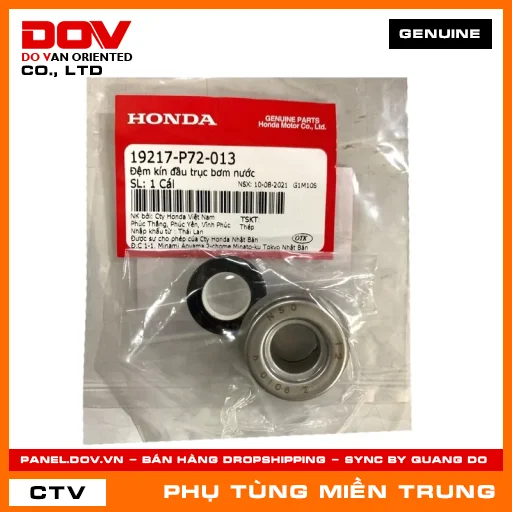 ĐỆM KÍN ĐẦU TRỤC BƠM NƯỚC HONDA CHÍNH HÃNG (MÃ: 19217P72013) — 19217P72013