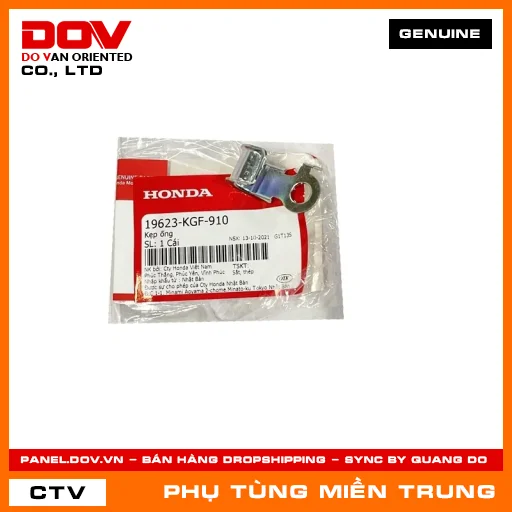 KẸP ỐNG HONDA CHÍNH HÃNG (MÃ: 19623KGF910) — 19623KGF910