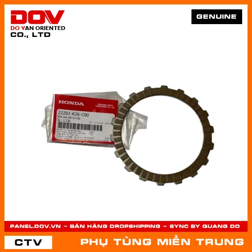 ĐĨA MA SÁT LY HỢP HONDA CHÍNH HÃNG (MÃ: 22201K26C00) — 22201K26C00