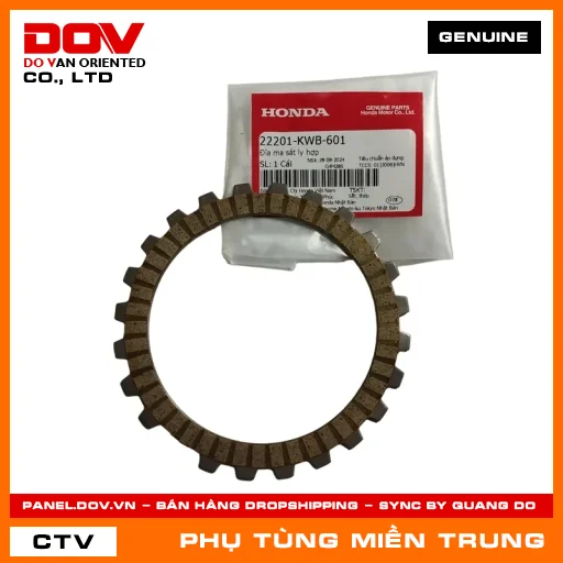 ĐĨA MA SÁT LY HỢP HONDA CHÍNH HÃNG (MÃ: 22201KWB601) — 22201KWB601