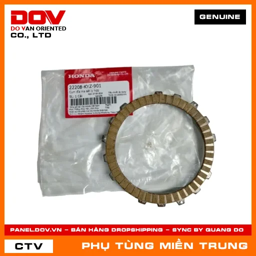 CỤM ĐĨA MA SÁT LY HỢP HONDA CHÍNH HÃNG (MÃ: 22208KYZ901) — 22208KYZ901