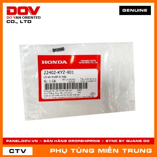 LÒ XO TRƯỢT LY HỢP HONDA CHÍNH HÃNG (MÃ: 22402KYZ901) — 22402KYZ901