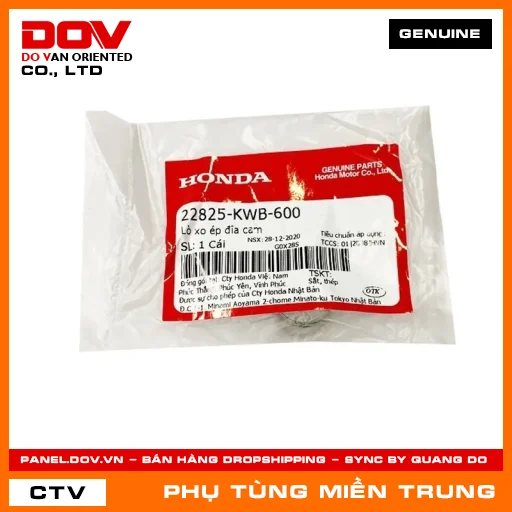 LÒ XO ÉP ĐĨA CAM HONDA CHÍNH HÃNG (MÃ: 22825KWB600) — 22825KWB600
